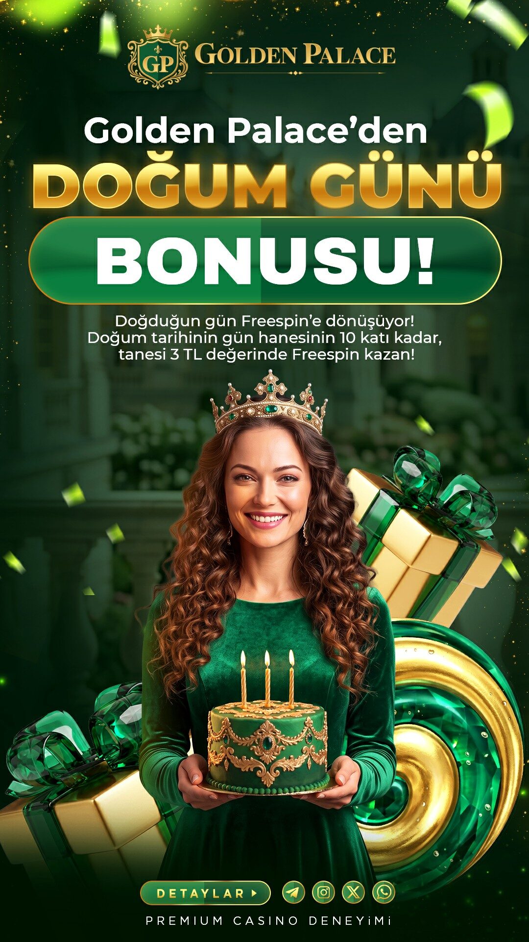 🎂 GOLDEN PALACE DOĞUM GÜNÜ BONUSU 🎂